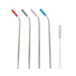Food Network™ 5-pc. Stainless Steel Reusable Straw & Cleaning Brush Set
