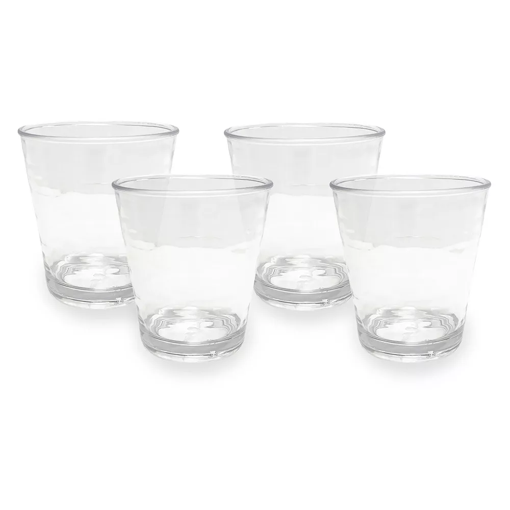 Food Network™ 4-pc. Clear Textured Acrylic Double Old-Fashioned Glass Set