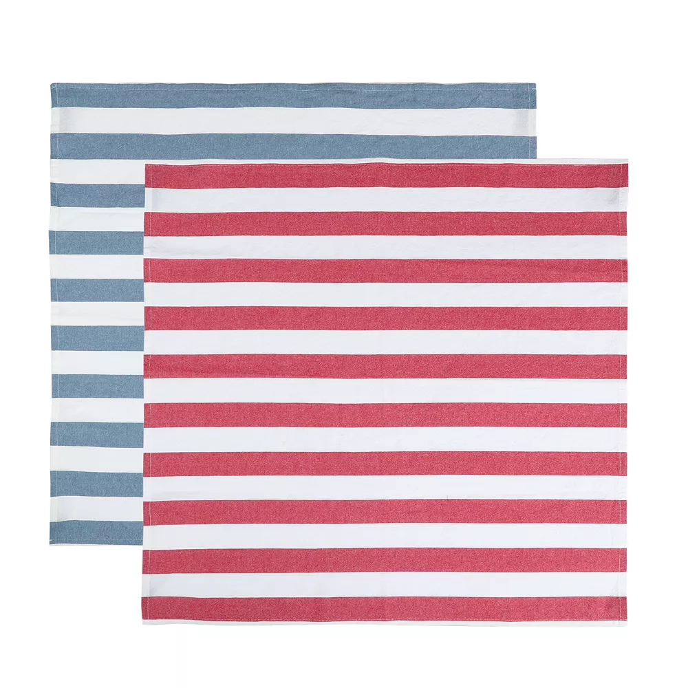 Food Network™ Red & Blue Stripe Flour Sack Kitchen Towel 2-pk. - Image 3