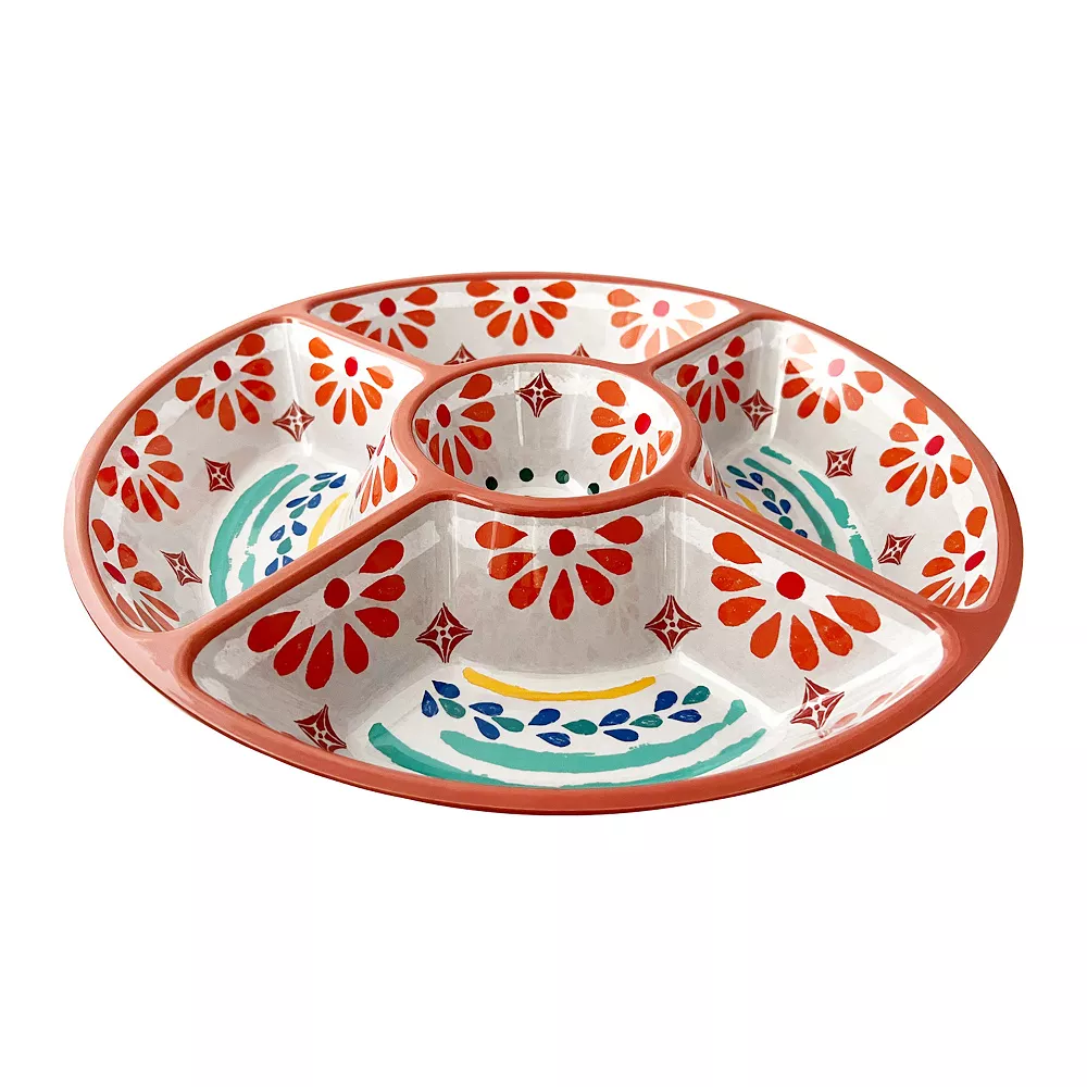 Food Network™ Mesa Feliz Melamine Chip & Dip Server - Image 2